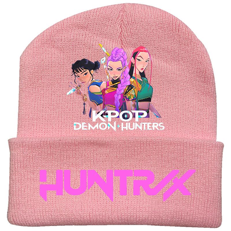 Peripheral Knitted Hat Curled Wool Hat Printed Doudou Hat Outdoor Cold Hat Adult