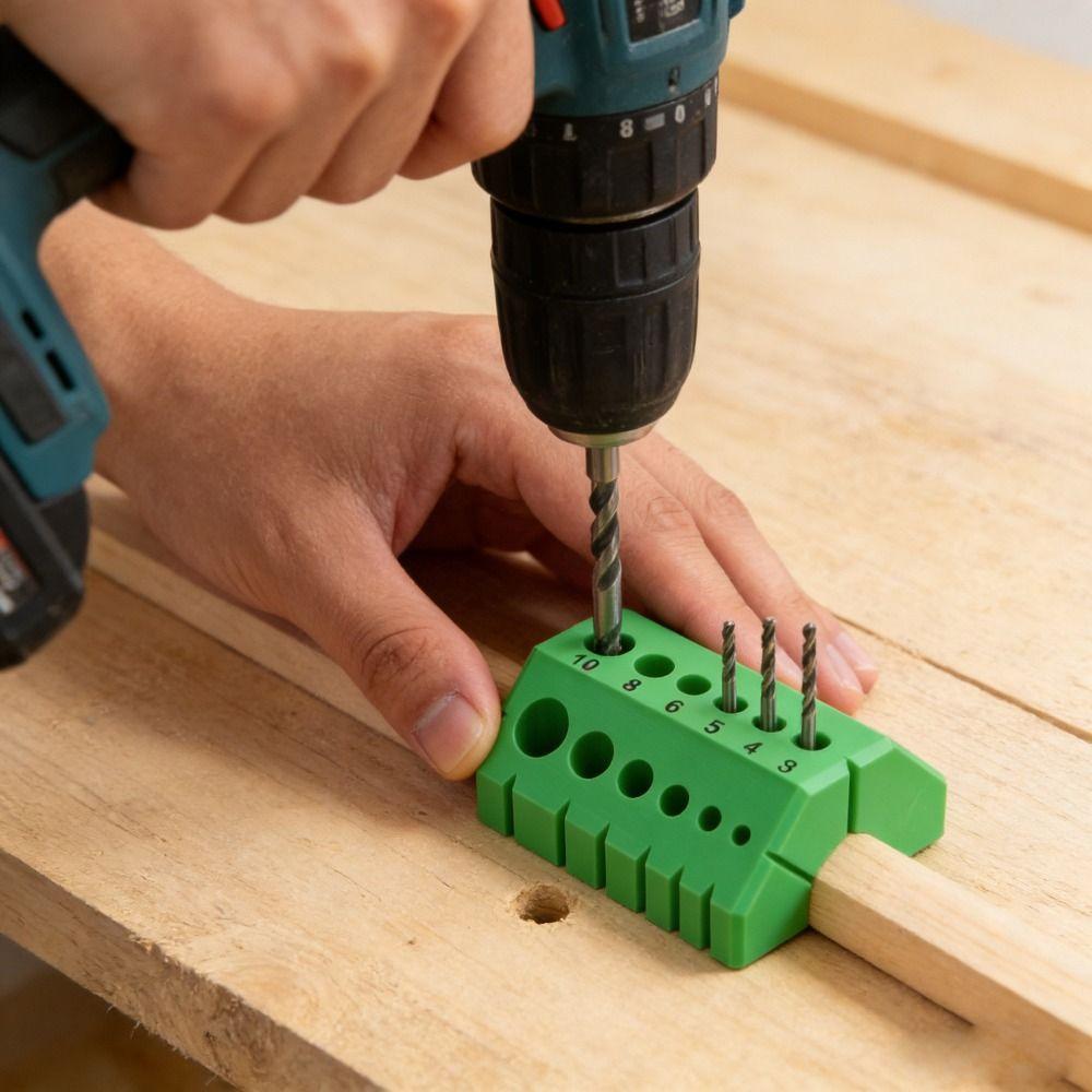 Portable 45° 90° Drill Guide with Numerical Scale Plastic Angle Drilling Guide for Multiple Hole Sizes Drill Holder Tool