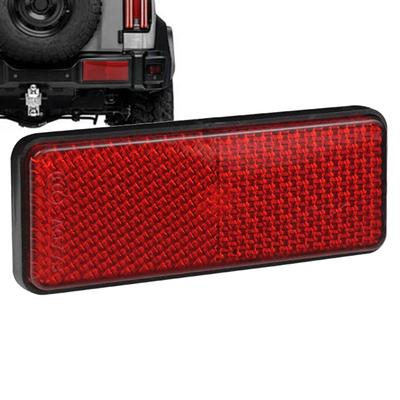 Motorcycle Reflector, Motorcycle Safety Reflector - Motorcycle Red Rectangle Reflective Warning Reflector - Motorcycle