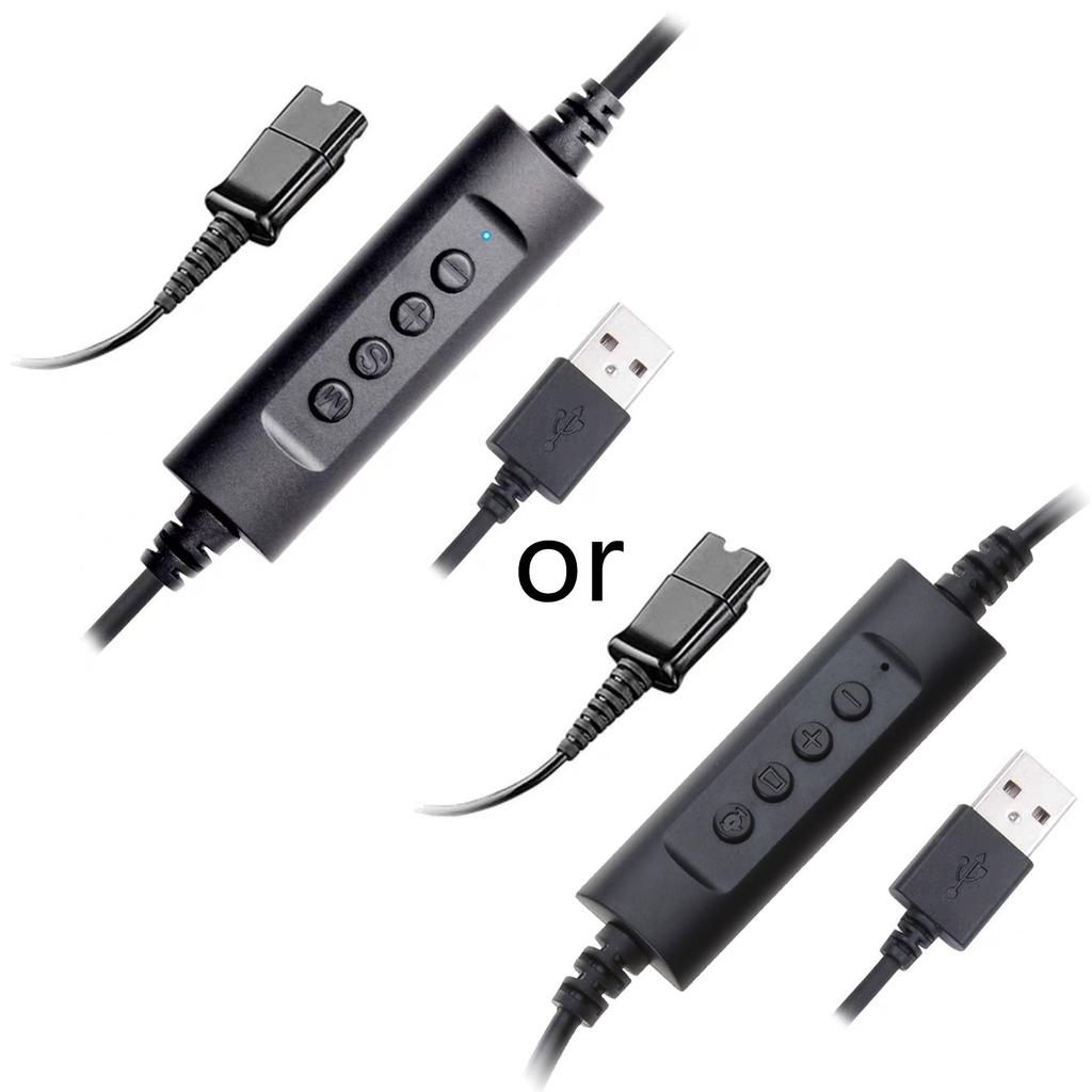 Headset Quick Disconnect QD Cable to USB Plugs Adapter USB-QD Headset Cable Headset Quick Disconnect Connector to USB