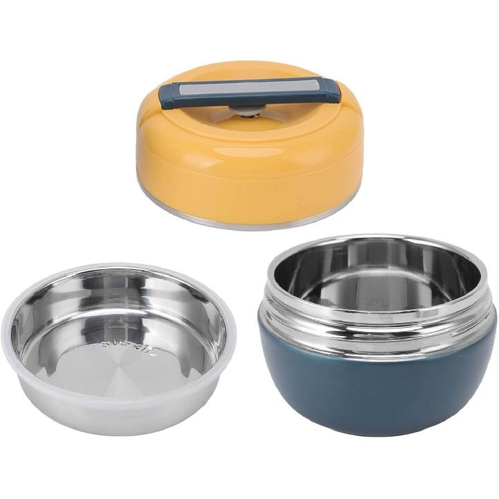 Haofy Boxes, 0.8L Stainless Steel Thermal Lunch Box 2 Layer Insulated Lunch Containers Vacuum Insulated Food Jar