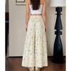 Pantalon Floral d'Été pour Femme, Taille Haute, Ample, Fin, Jambe Large, Élégant, Amincissant, Pantalon Droit Polyvalent