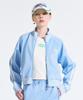 W Track Crop Zip-Up [Sky Blue]