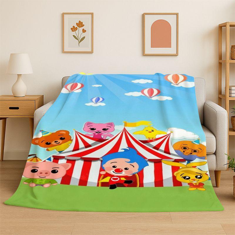 Coperta Morbida in Flanella Plim Plim Cartone Animato, Coperta Accogliente per Letto, Divano, Poltrona, Camera da Letto, Soggiorno, Viaggio, Picnic, Campeggio