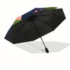 1pc Floral Cat Automatic Open/Close Umbrella, Portable Folding Umbrella for Travel, Themed Events,