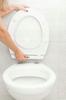 Universal white bathroom toilet seat