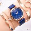 Women s Watch and Bracelet Set Fashionable Simple Quartz Watch with Bracelet for Business Casual Activities