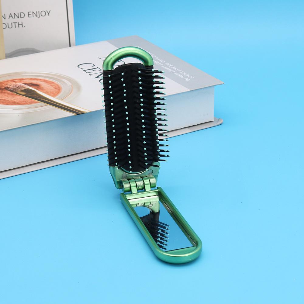 Taşınabilir Katlanabilir Makyaj Aynası ve Air Cushion Saçak Tarağı Seti