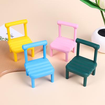 Mini Phone Stand Holder Cute Desktop Organizer Chair Stool for Smartphones