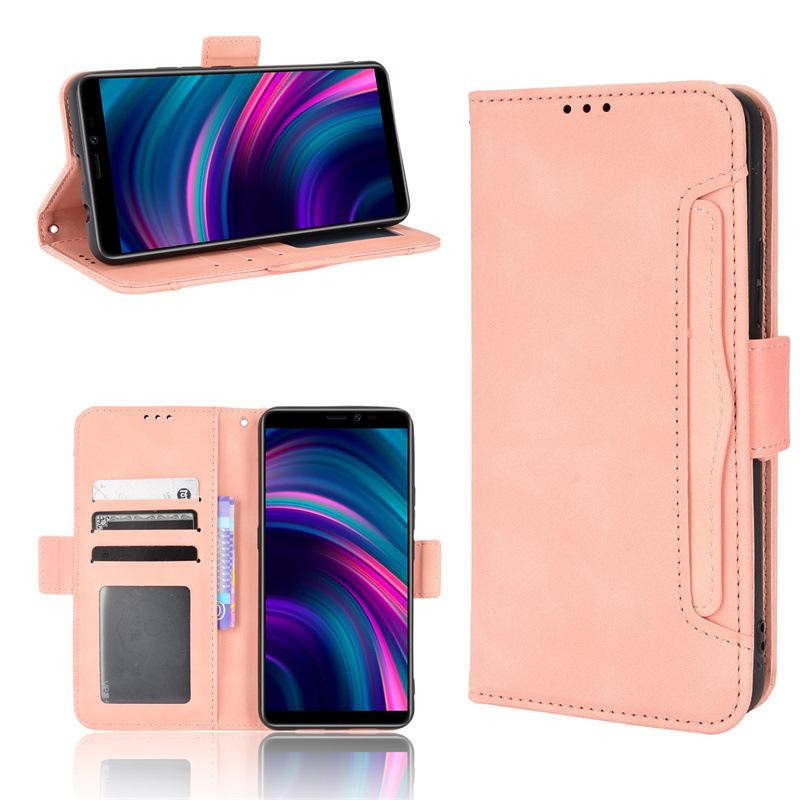 BLU J9L Leather Case: Multi-Card Slot Flip Protective Skin-Feel Cover