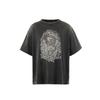 2025 Summer High Quality Cotton Classic Logo Graphics Print Saint Tshirt Unisex Unisex Vintage Washed Black T Shirt Loose Tee