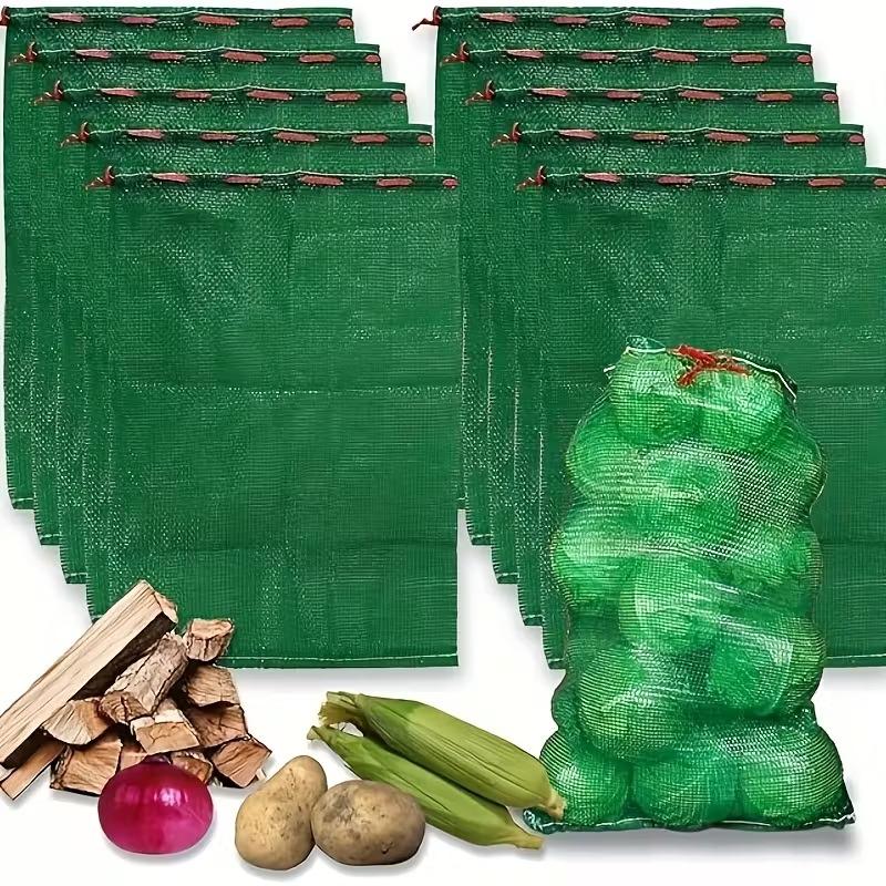 Reusable Mesh Storage Bag Extra Large Durable with Handles for Onions Potatoes Vegetables Home KitchenFarmers Market Agriculture