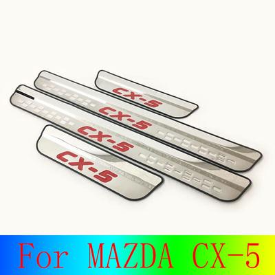 Pour MAZDA CX-5 17-échelle de voiture seuil de porte bande seuils marchepieds marchepied en acier inoxydable chrome style