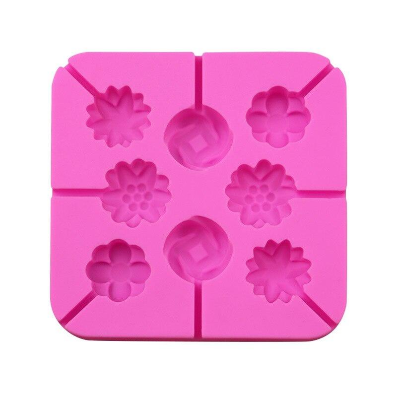 1PC Flower Silicone Lollipop Candy Mold Ice Cream Mold Kitchen Tool DIY Food Mold