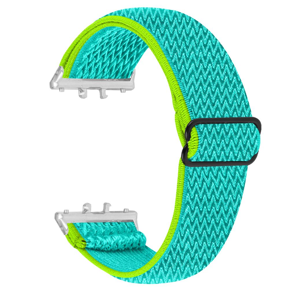 For Honor Watch X5 Watch Band Wave Pattern Nylon Woven Strap with Silver Connector