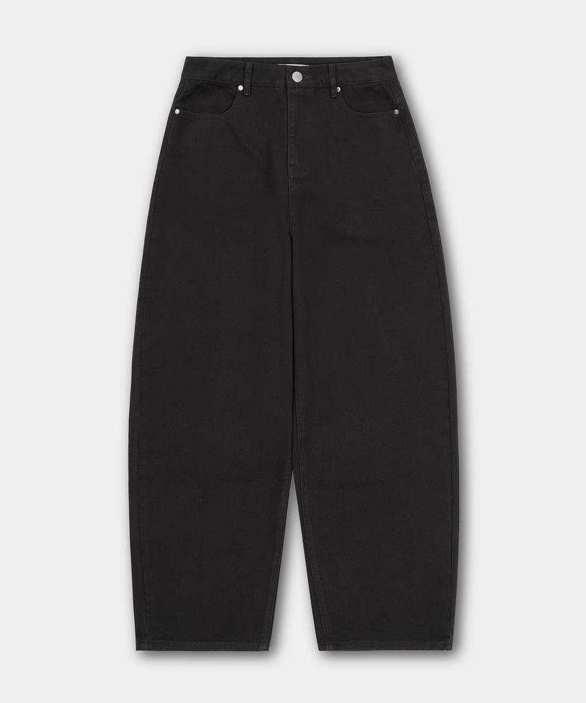 EXCONTAINER Daily Curved Cotton Pants (Charcoal)