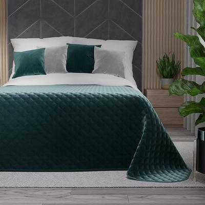 VELVI Quilted Bedspread - Deep Turquoise (Petrol) - 170x210 Cm