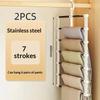 1/2Pcs Multi-Layer Pants Hanger Space Saving Closet Organizer Foldable Trousers Clothes Rack Wardrobe Storage Home Organization