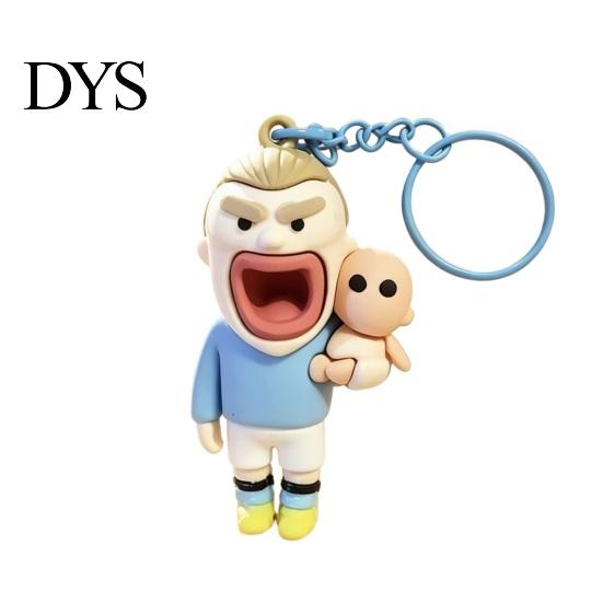 Football Player Backpack Charm Cartoon Keychain Pendant, Big Mouth Man Charm, Bag Hanging Decorative Accessory, Lover Gift Decor