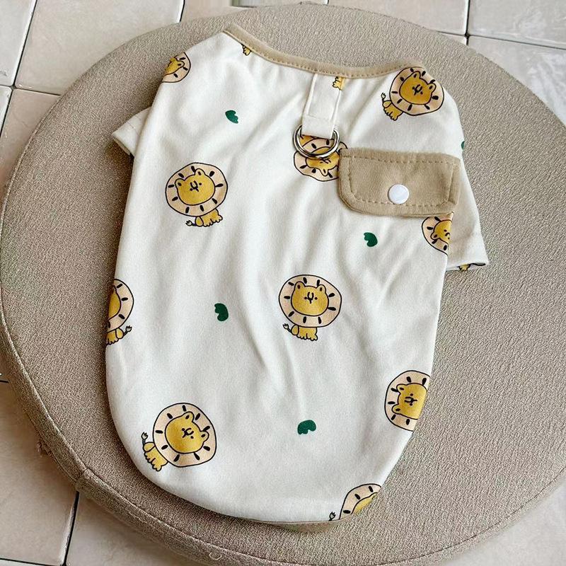 Pet T-shirt Spring And Summer Thin Teddy Bichon Pomeranian Yorkshire Terrier Small Puppy Cat And Dog Clothes