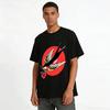 American Traditional Swallow Holding Flower Graphic Casual Tee Pure Cotton T-shirt