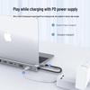 Twelve-in-One Dual HDMI Docking Station with Gigabit Ethernet and Multifunctional Laptop Stand
