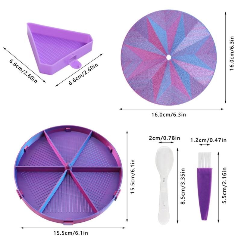 Beads Embroidery Tool Set Polylactic Acid Round Tray for Fast Sifting Multiple Use in Handcraft