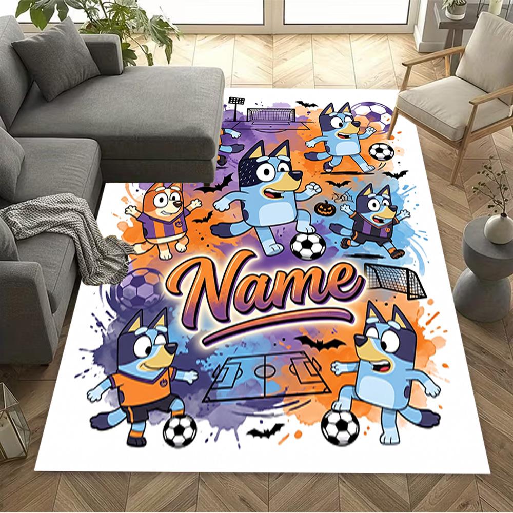 Winter Sports Celebration Customize Your Name Floor Rug Office Rug Design for Decorate room Living Rooms Balcony Game Room Anti-slip Rug