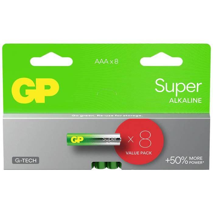 Gp super pile lr3 (aaa) alcaline(s) 1.5 v 8 pc(s)