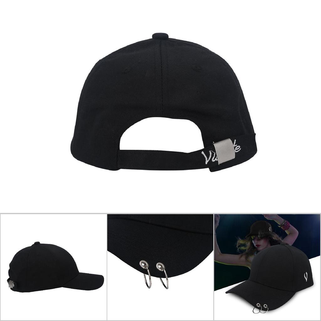 Unisex Sport Snapback Laufen Baseball Outdoor Gebogen Verstellbar Sommerkappe Schwarz