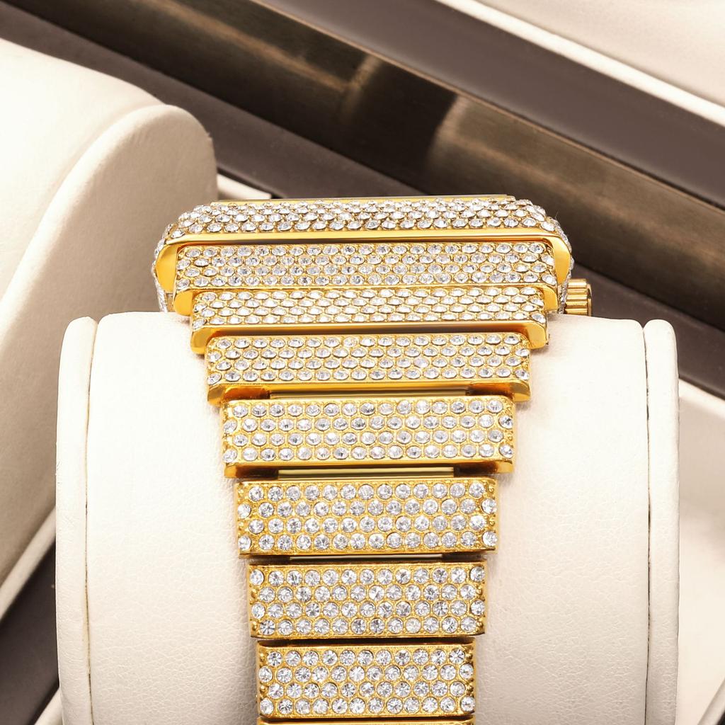 Full Diamond Watch British Waterproof Square Watch Women'S Ipg Vacuum Plated Watch