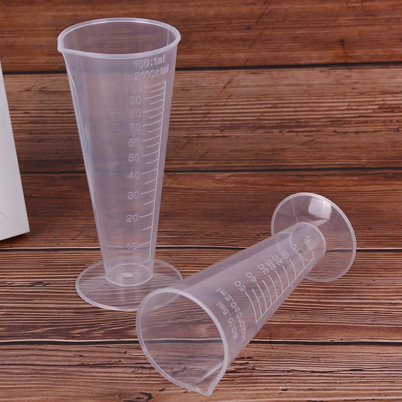 2Pcs/Set Measuring Cup Transparent Plastic Cone Reusable Kitchen Measuring Tool