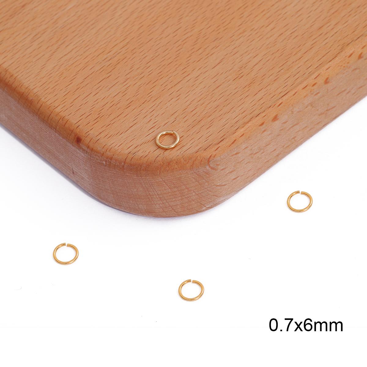 

10/100 шт. открытое кольцо для прыжков 3/4/5/6/7/8 мм круглые разрезные кольца для изготовления ювелирных изделий DIY фурнитура 0.7x6mm 100pcs золотой