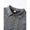 Jacquard Autumn and Winter New Style Lapel Pullover Half Placket Zipper Sweatshirt Casual Sports Men's Knitted