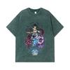 275 GSM Washed T-shirts 100% Cotton Solo Leveling V15 Print Unisex Heavy Cotton T Shirt