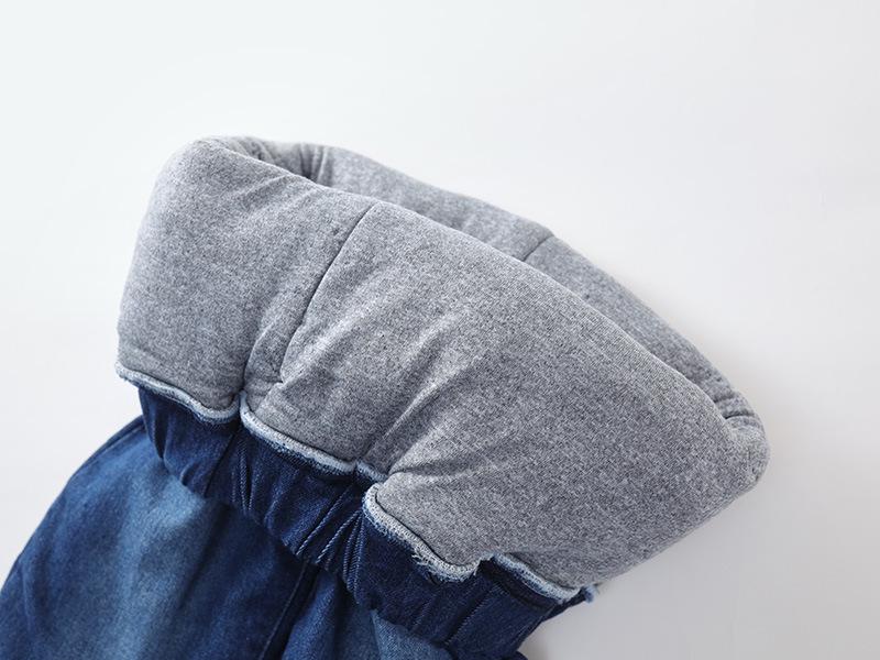 Girls' Winter Fleece-Lined Quilted Jeans - Thick, Warm, Fashionable Outerwear.