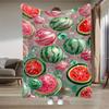Watermelonthemed Pattern Flannel Printed Blanket Suitable for All Seasons Suitable for Living Room Office Sofa and Travel