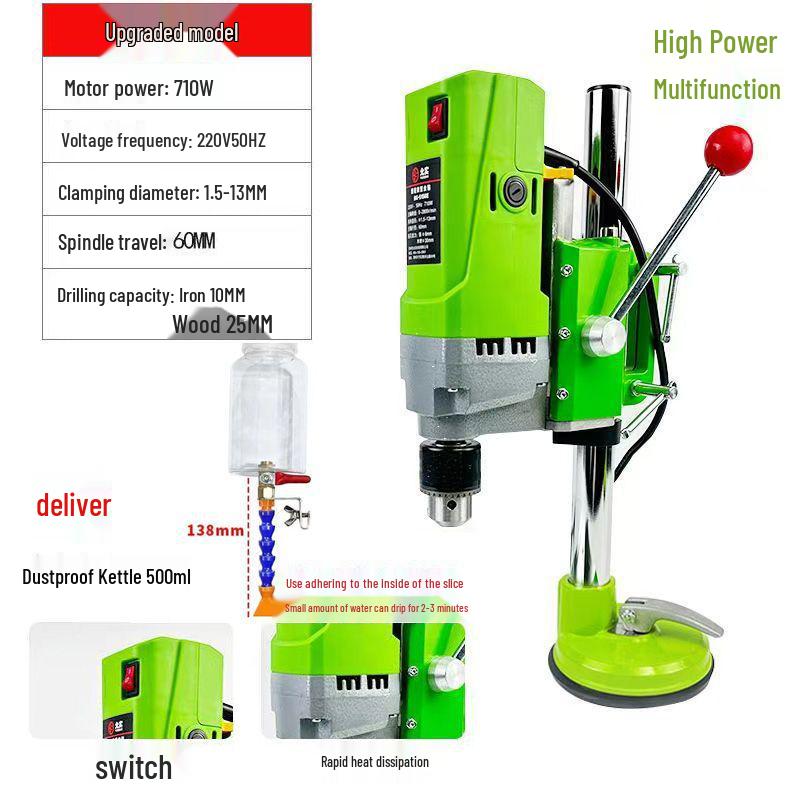 Desktop Suction Cup Water Drill for Glass, Ceramic, Tile, Rock & Aluminum