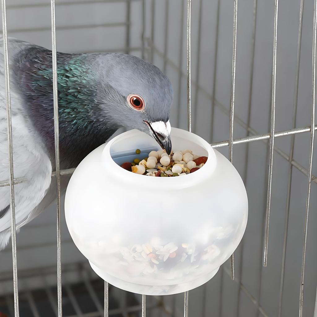 Hook-On Birds Feeder Drinker Pigeon Parrot Cage Hanging Food Feeding Bowl Clamp-on Cage-Mounted Dove Food Dish/Cup Waterer