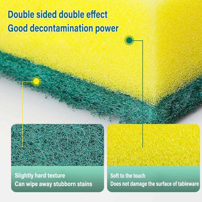 10/20PCS Absorbent Cleaning Sponges Dish Washing Magic Clean Pot Rust Stain Sponge Brush Kitchen Grease Cleaner Household Tools
