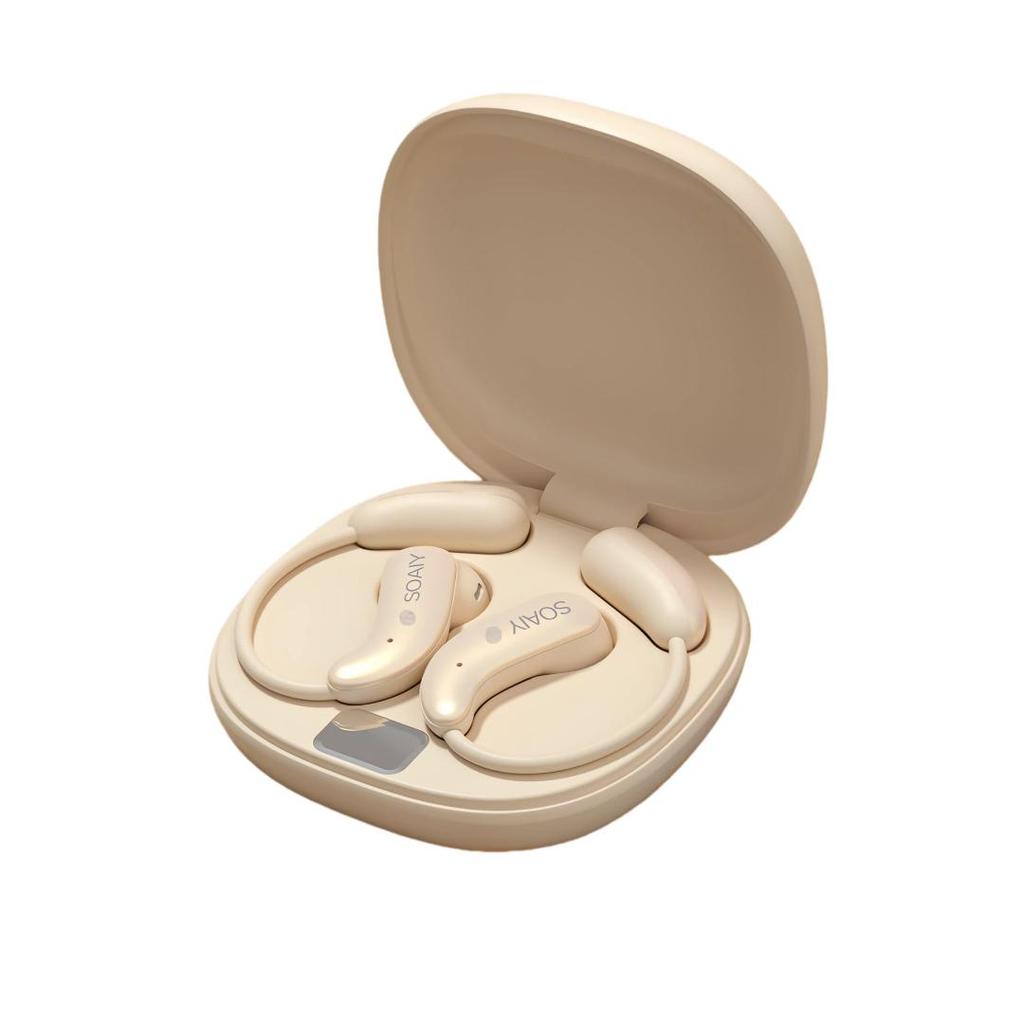 soaiy Smart Earbuds, Bluetooth Headphones, True Wireless, Long Battery Life, Non-In, Simultaneous Interpretation, White