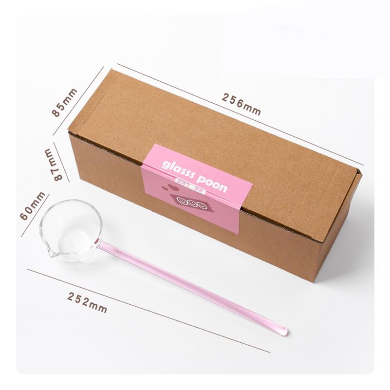 Creative Milk Coffee Dessert Glass Spoon Ice Cream Dessert Scoop Tea Stirring Cocktail Teaspoon Handmade Sharp Mouth Soup Spoon
