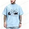 Quantum Physics Art For Science Lovers Graphic T Shirt Unisex Oversized Loose Short Sleeve Tees Cat Physics Science Geek Tshirts