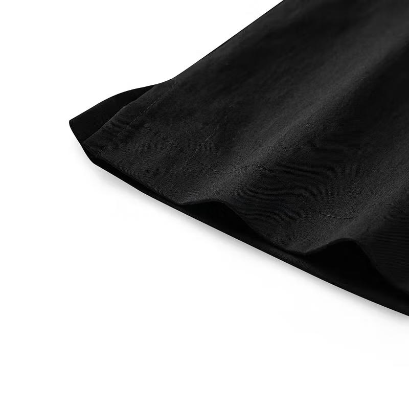 Skechers Solid Color Mid Waist Lace Up Flared Outdoor Quick Dry Casual Pants Women pants Carbon-Black P224W050-0018