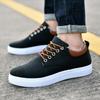 Pantofi pentru bărbați din pânză de modă Pantofi negri cu șireturi Pantofi clasici casual vulcanizați Mărimea 46 47 Pantofi sport de primăvară pentru bărbați