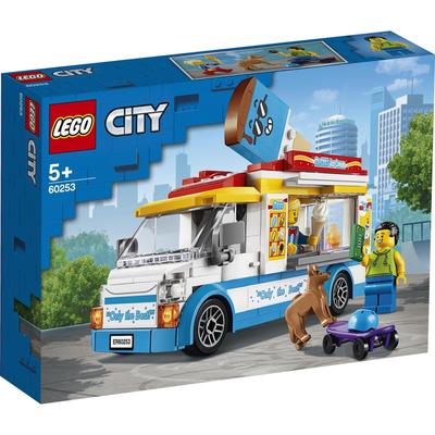 LEGO Městský zmrzlinový vůz 60253 Hračka s kostkami, dárkový náklaďák, pro chlapce a dívky od 5 let