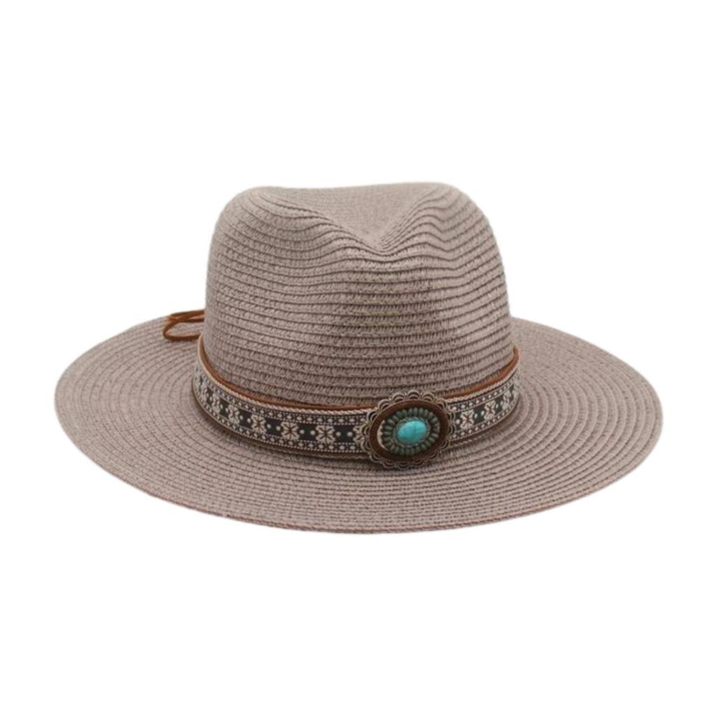 Simple French Haute Sense Men And Women Travel Beach Sunscreen Sun Hat Famous Style Straw Hat