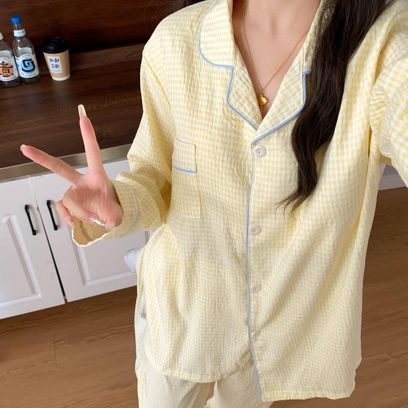 Cartoon Sausage Dog Plus Size Women's Long Sleeve Pajama Set for Spring/Autumn