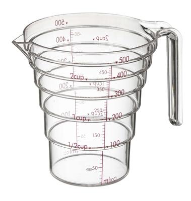 Yamazaki Industries Microwave Safe Gradual Measuring Cup 500ML Clear 2700