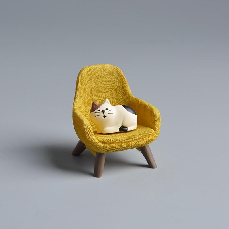 

Мультяшный Кот Диван Кресло Кукольный домик Миниатюрный Кукольная комната Настольный декор Игрушка Украшение Креативное Настольное Мини-украшение Детский Подарок